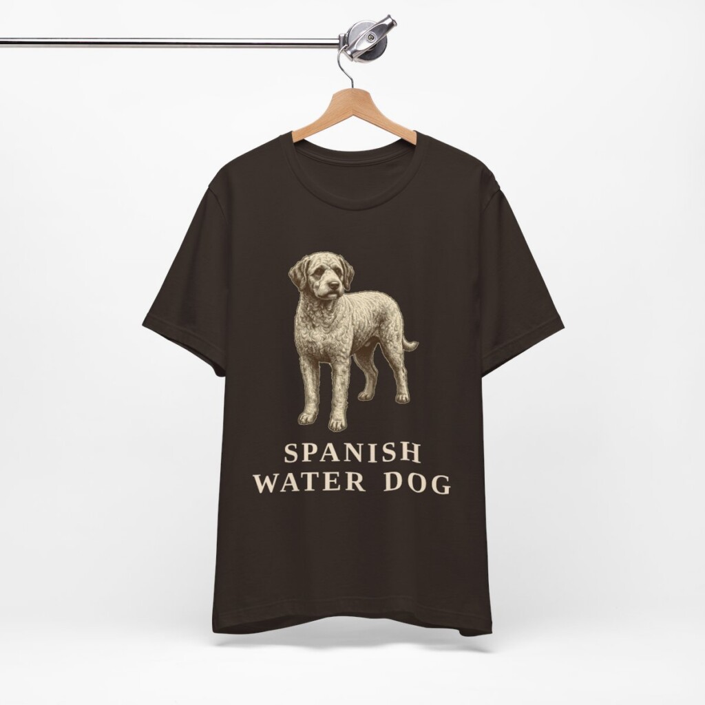 Spanish Water Dog Shirt, Vintage Dog Sketch Tee, Dog Lover Gift
