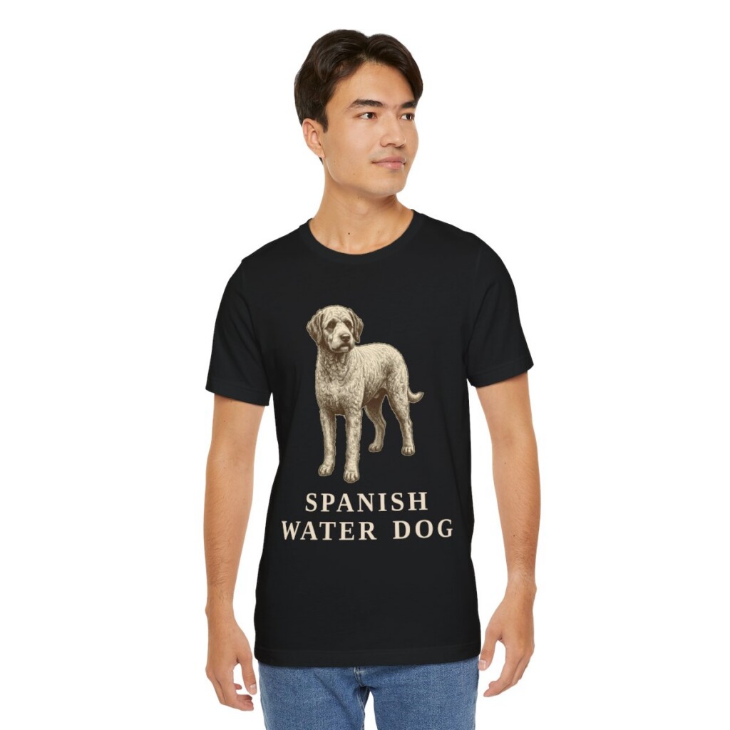 Spanish Water Dog Shirt, Vintage Dog Sketch Tee, Dog Lover Gift