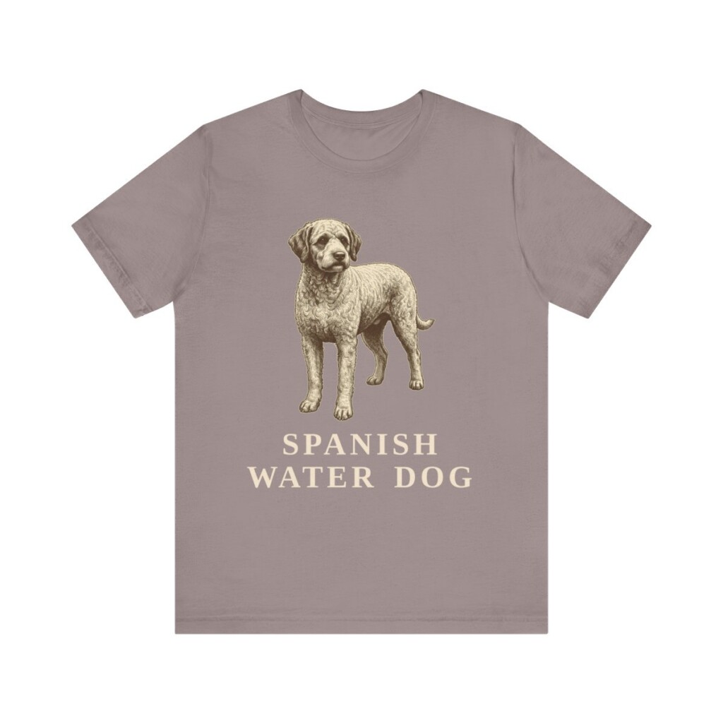 Spanish Water Dog Shirt, Vintage Dog Sketch Tee, Dog Lover Gift