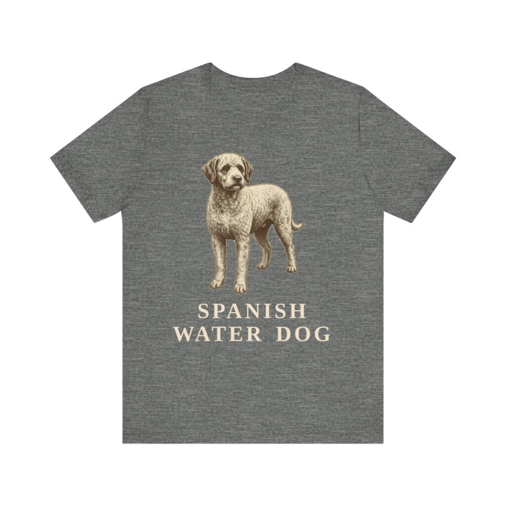 Spanish Water Dog Shirt, Vintage Dog Sketch Tee, Dog Lover Gift