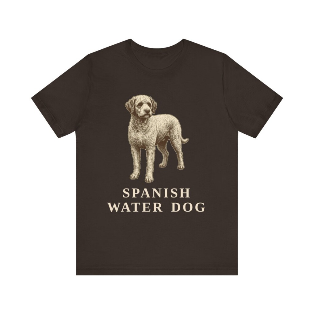 Spanish Water Dog Shirt, Vintage Dog Sketch Tee, Dog Lover Gift