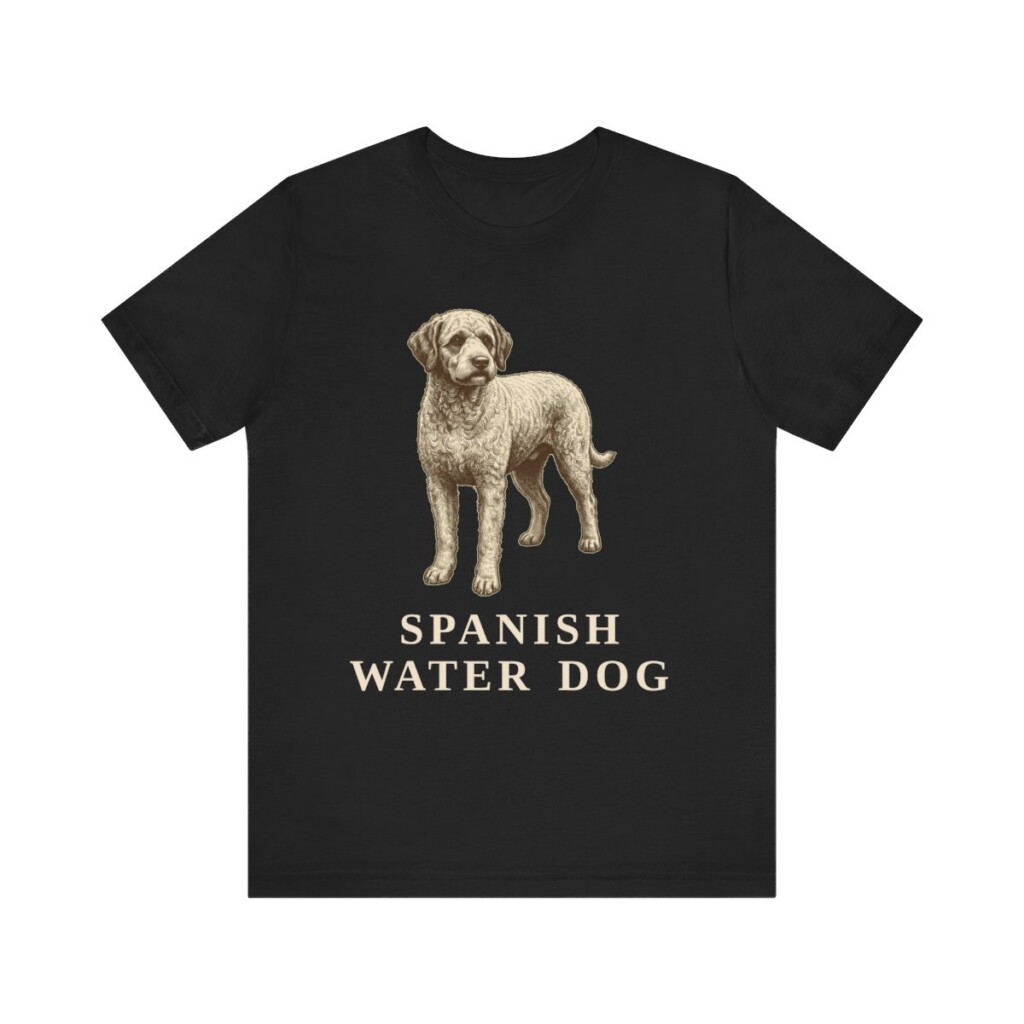 Spanish Water Dog Shirt, Vintage Dog Sketch Tee, Dog Lover Gift