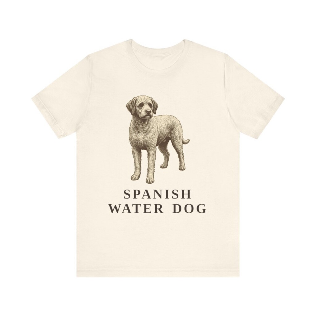 Spanish Water Dog Shirt, Vintage Dog Sketch Tee, Dog Lover Gift