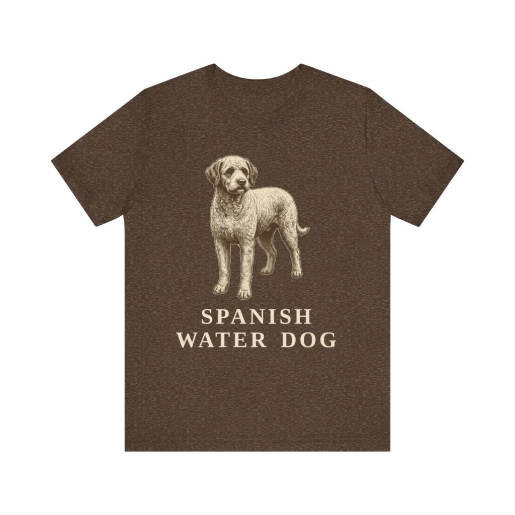 Spanish Water Dog Shirt, Vintage Dog Sketch Tee, Dog Lover Gift