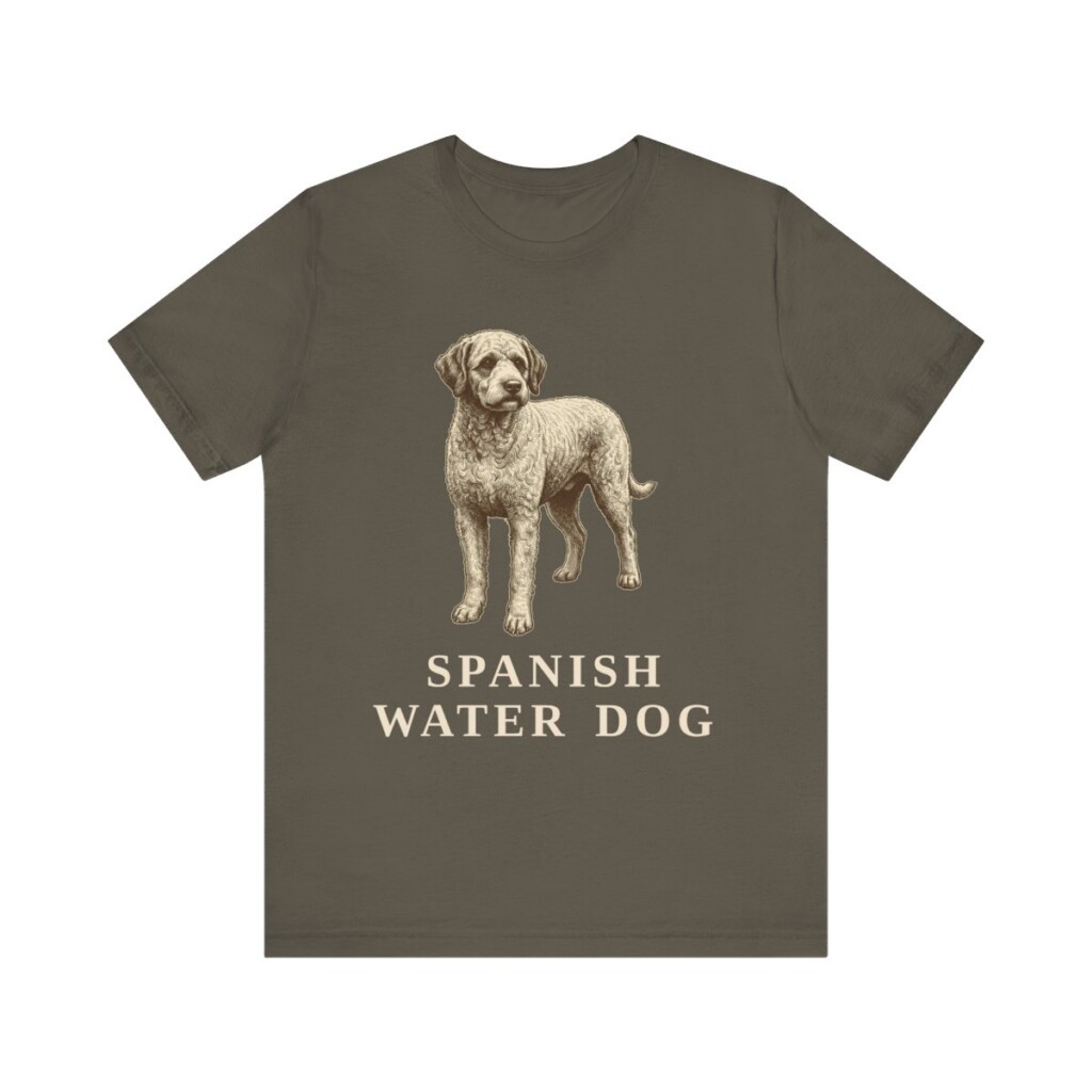Spanish Water Dog Shirt, Vintage Dog Sketch Tee, Dog Lover Gift