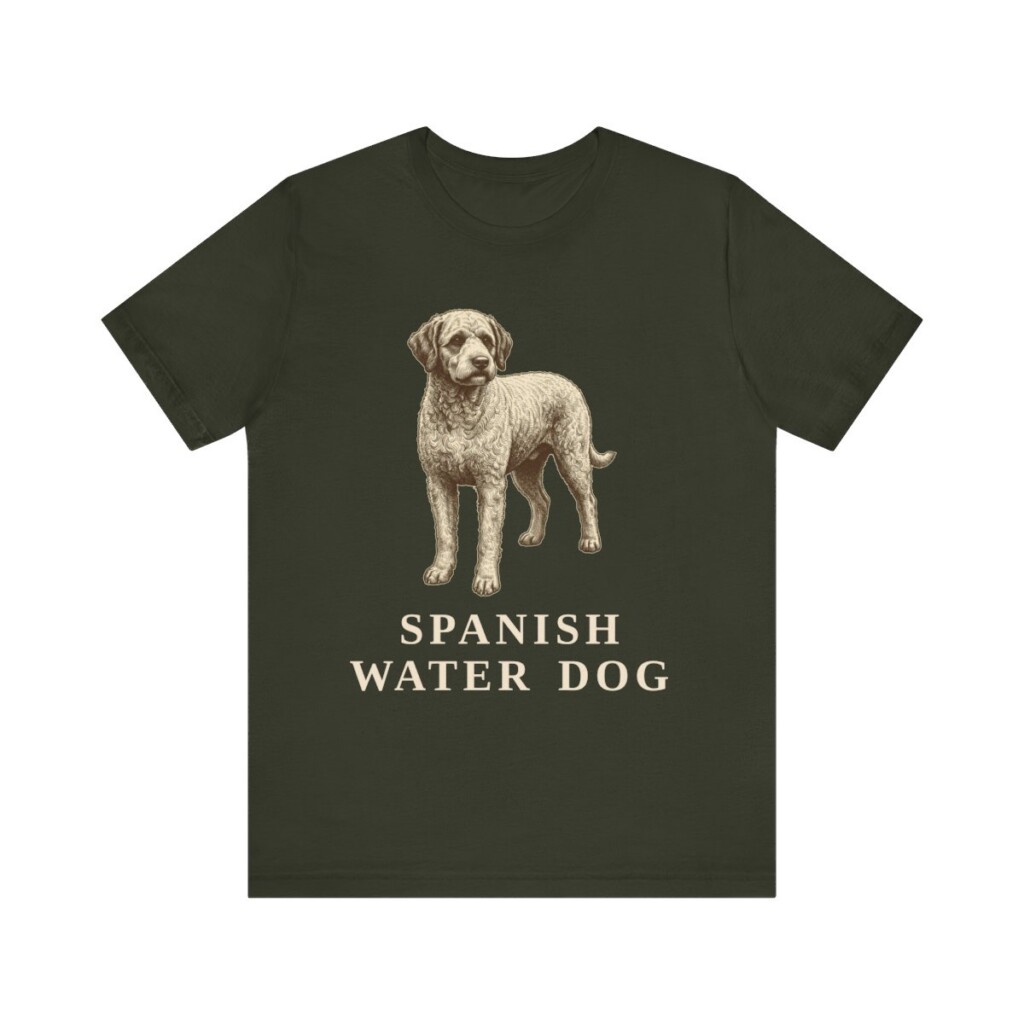 Spanish Water Dog Shirt, Vintage Dog Sketch Tee, Dog Lover Gift