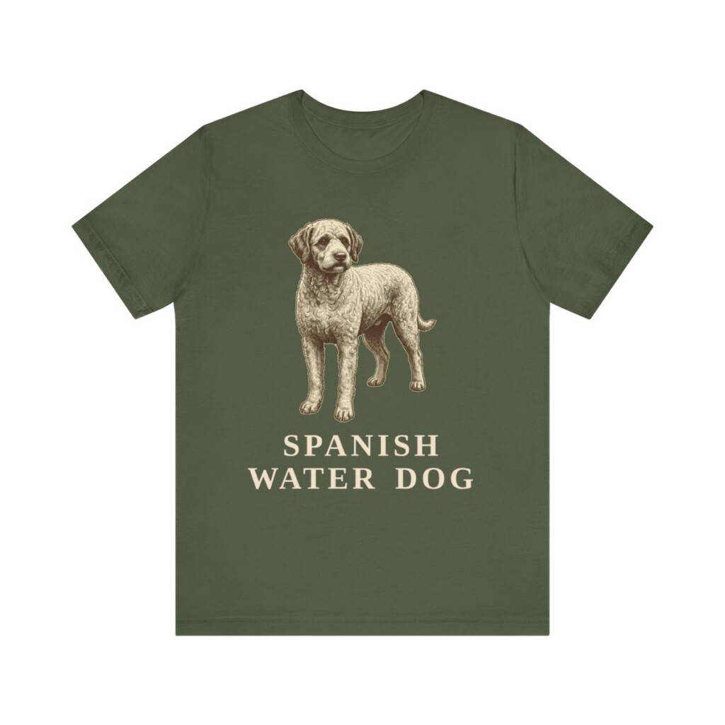 Spanish Water Dog Shirt, Vintage Dog Sketch Tee, Dog Lover Gift