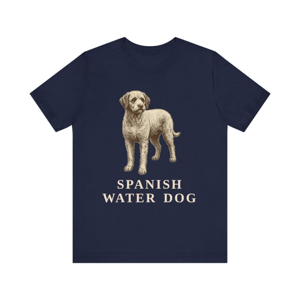 Spanish Water Dog Shirt, Vintage Dog Sketch Tee, Dog Lover Gift