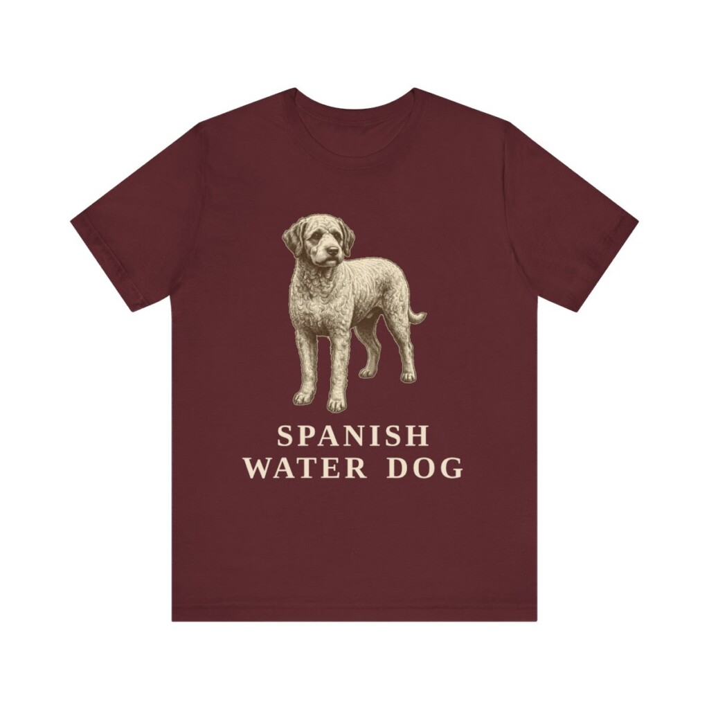 Spanish Water Dog Shirt, Vintage Dog Sketch Tee, Dog Lover Gift