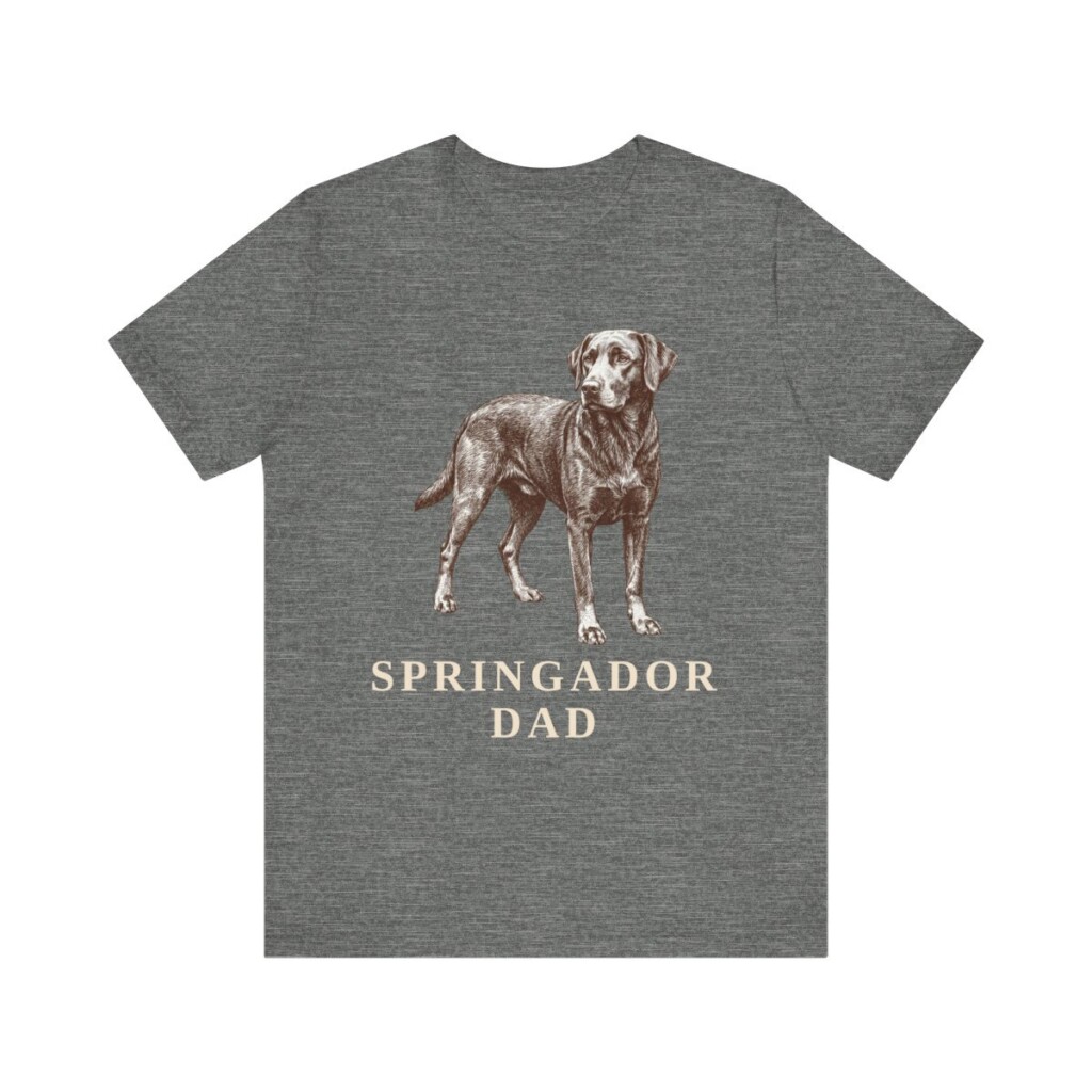 Springador Dad Shirt, Vintage Dog Sketch Tee, Dog Dad Gift