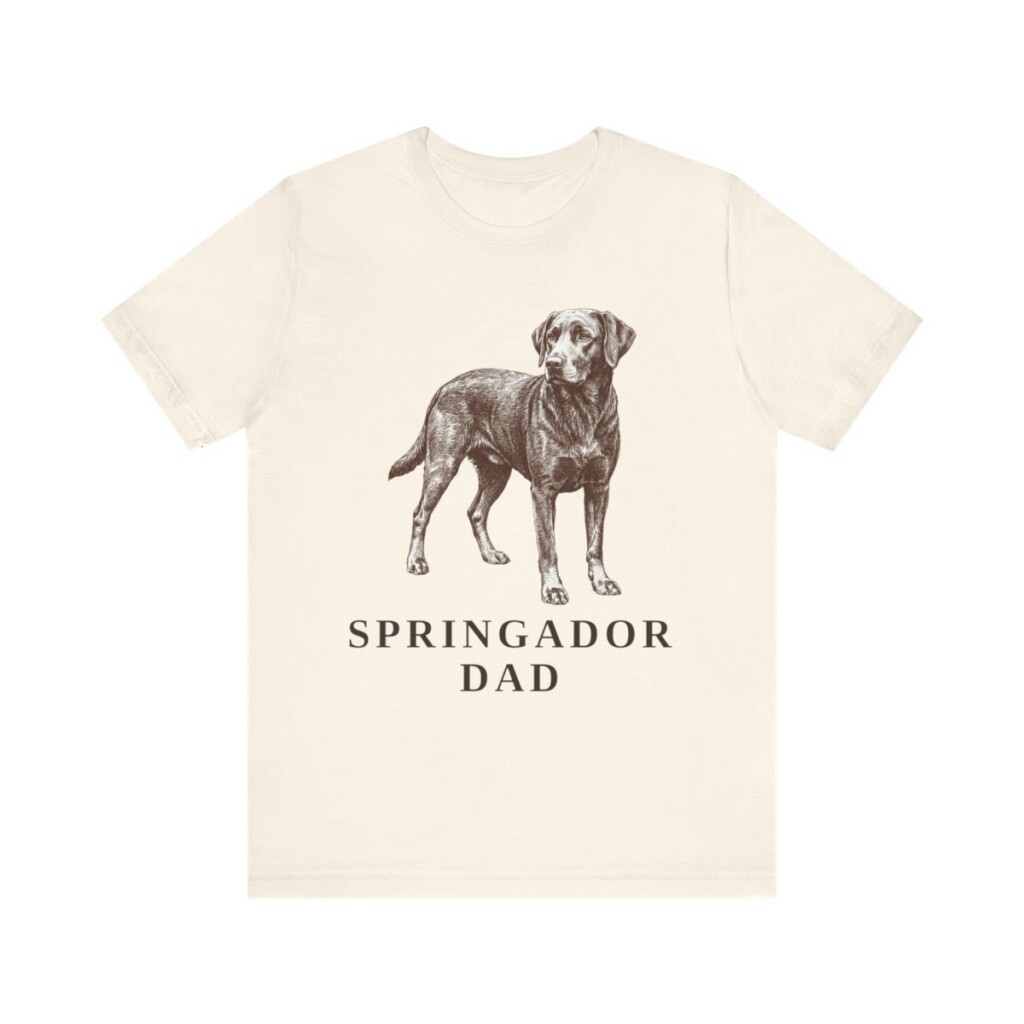Springador Dad Shirt, Vintage Dog Sketch Tee, Dog Dad Gift