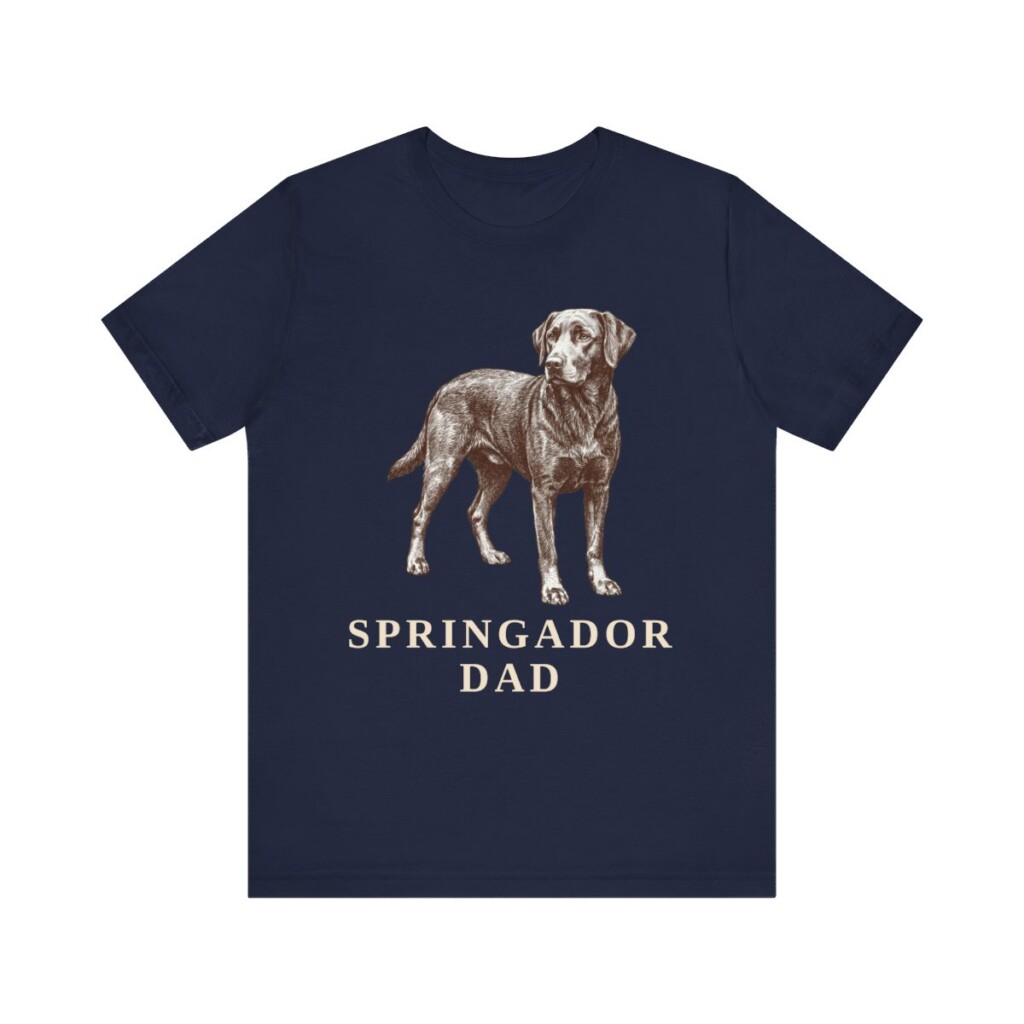 Springador Dad Shirt, Vintage Dog Sketch Tee, Dog Dad Gift