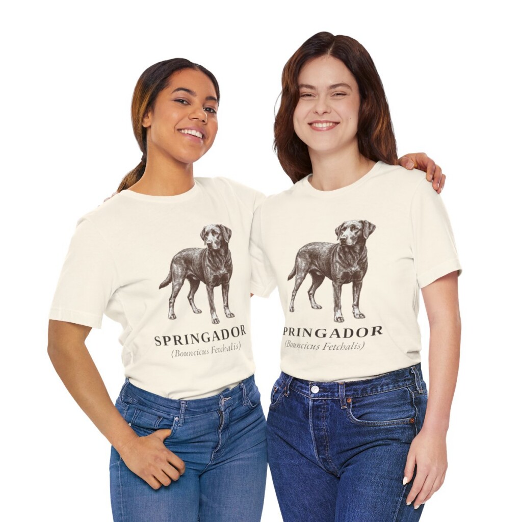 Springador Latin Shirt, Vintage Dog Sketch Tee, Dog Latin Gift