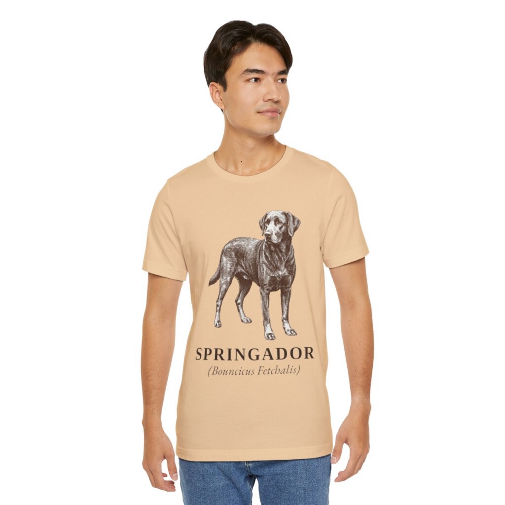 Springador Latin Shirt, Vintage Dog Sketch Tee, Dog Latin Gift