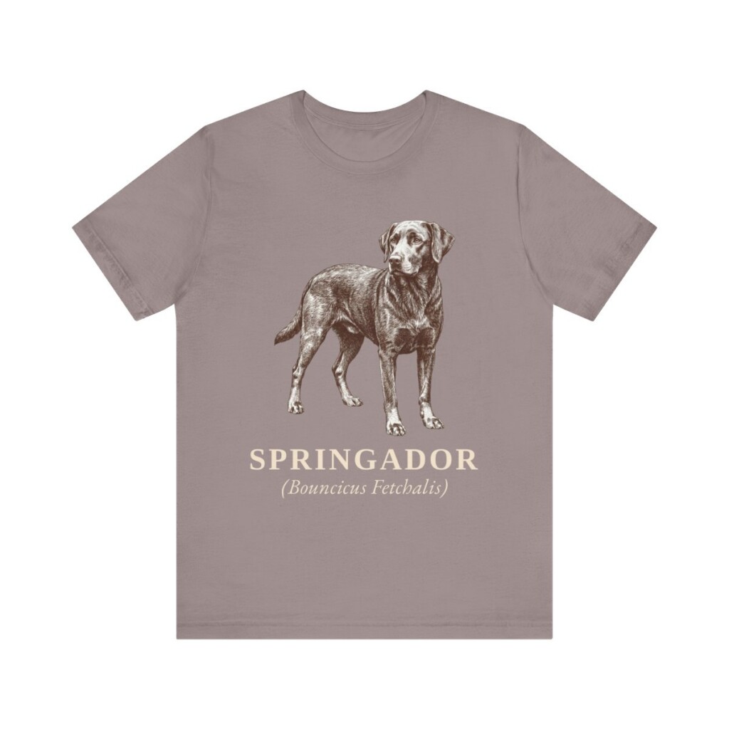 Springador Latin Shirt, Vintage Dog Sketch Tee, Dog Latin Gift