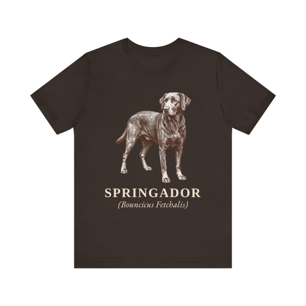 Springador Latin Shirt, Vintage Dog Sketch Tee, Dog Latin Gift