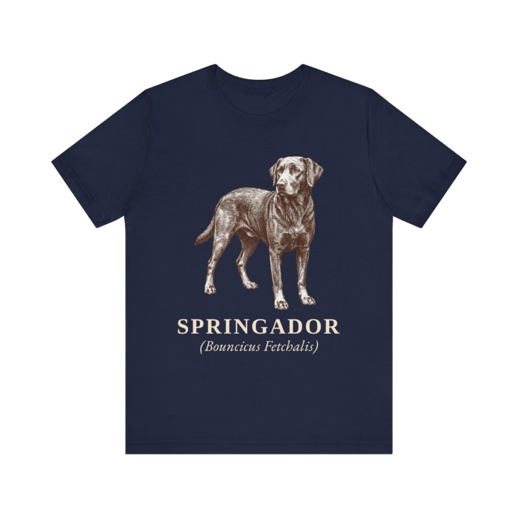 Springador Latin Shirt, Vintage Dog Sketch Tee, Dog Latin Gift