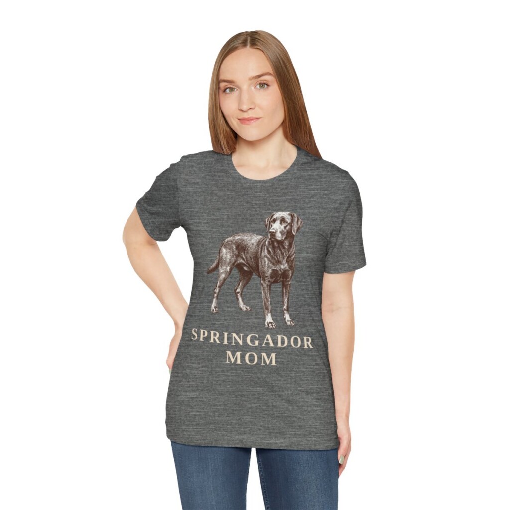Springador Mom Shirt, Vintage Dog Sketch Tee, Dog Mom Gift