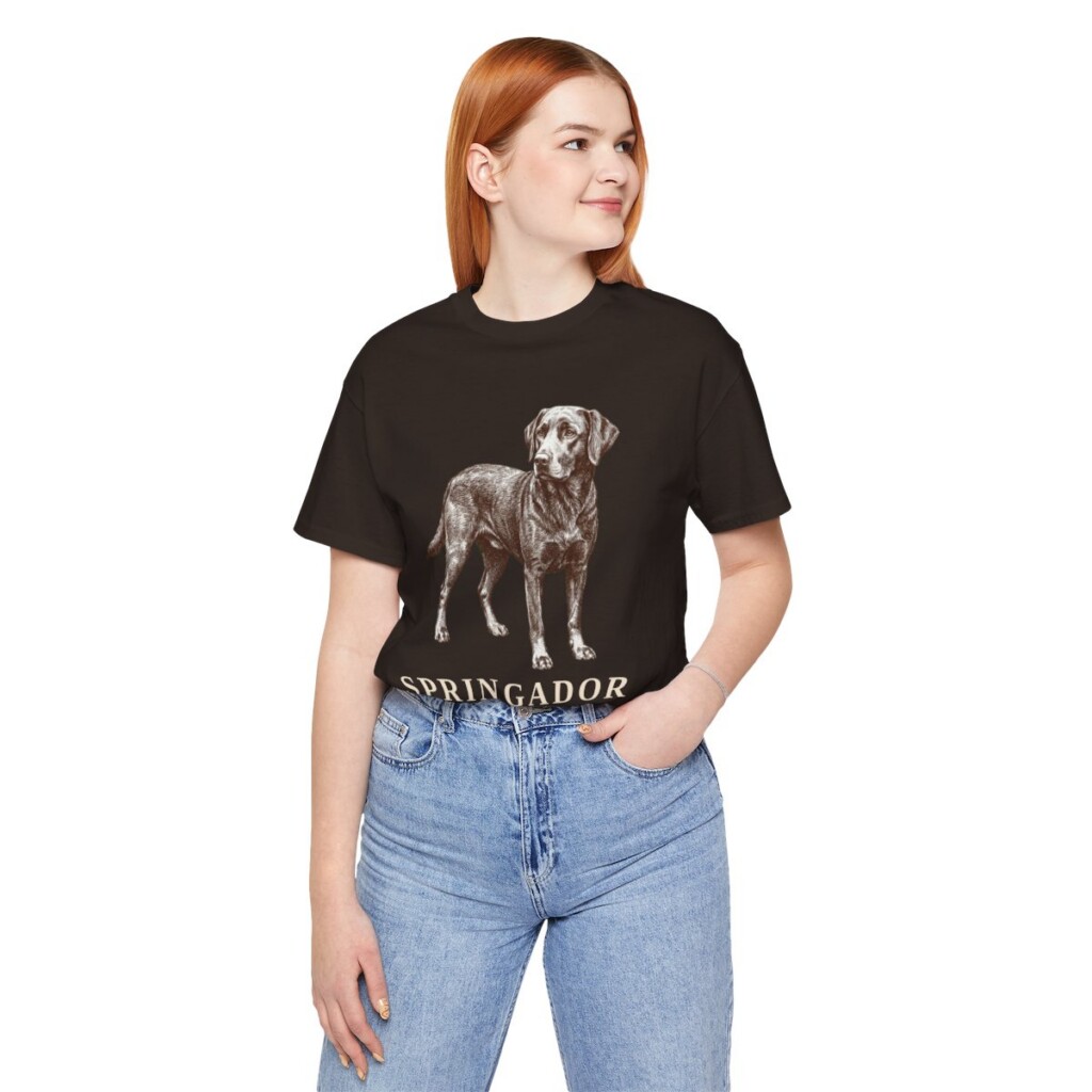 Springador Mom Shirt, Vintage Dog Sketch Tee, Dog Mom Gift