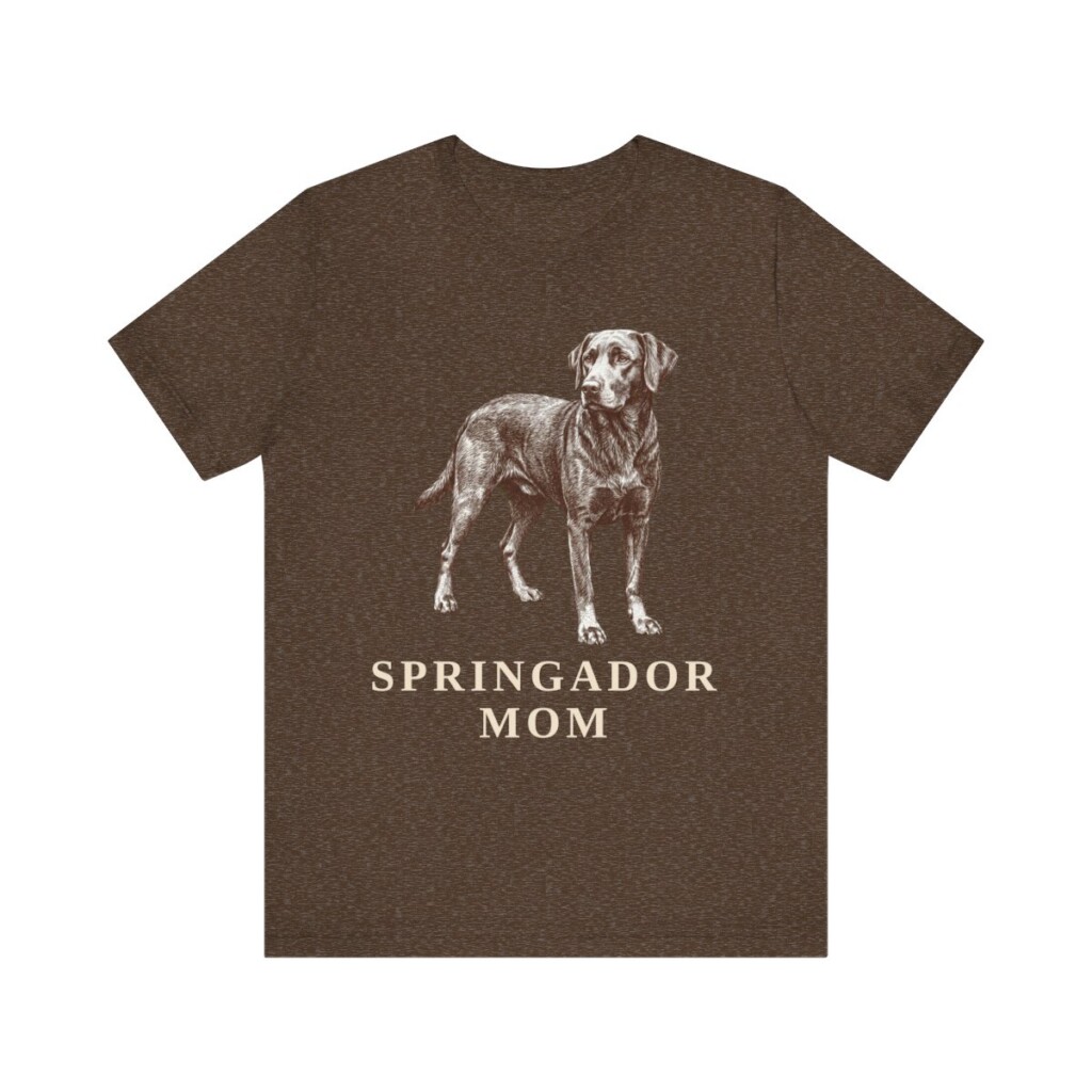 Springador Mom Shirt, Vintage Dog Sketch Tee, Dog Mom Gift