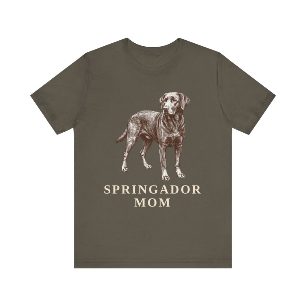 Springador Mom Shirt, Vintage Dog Sketch Tee, Dog Mom Gift
