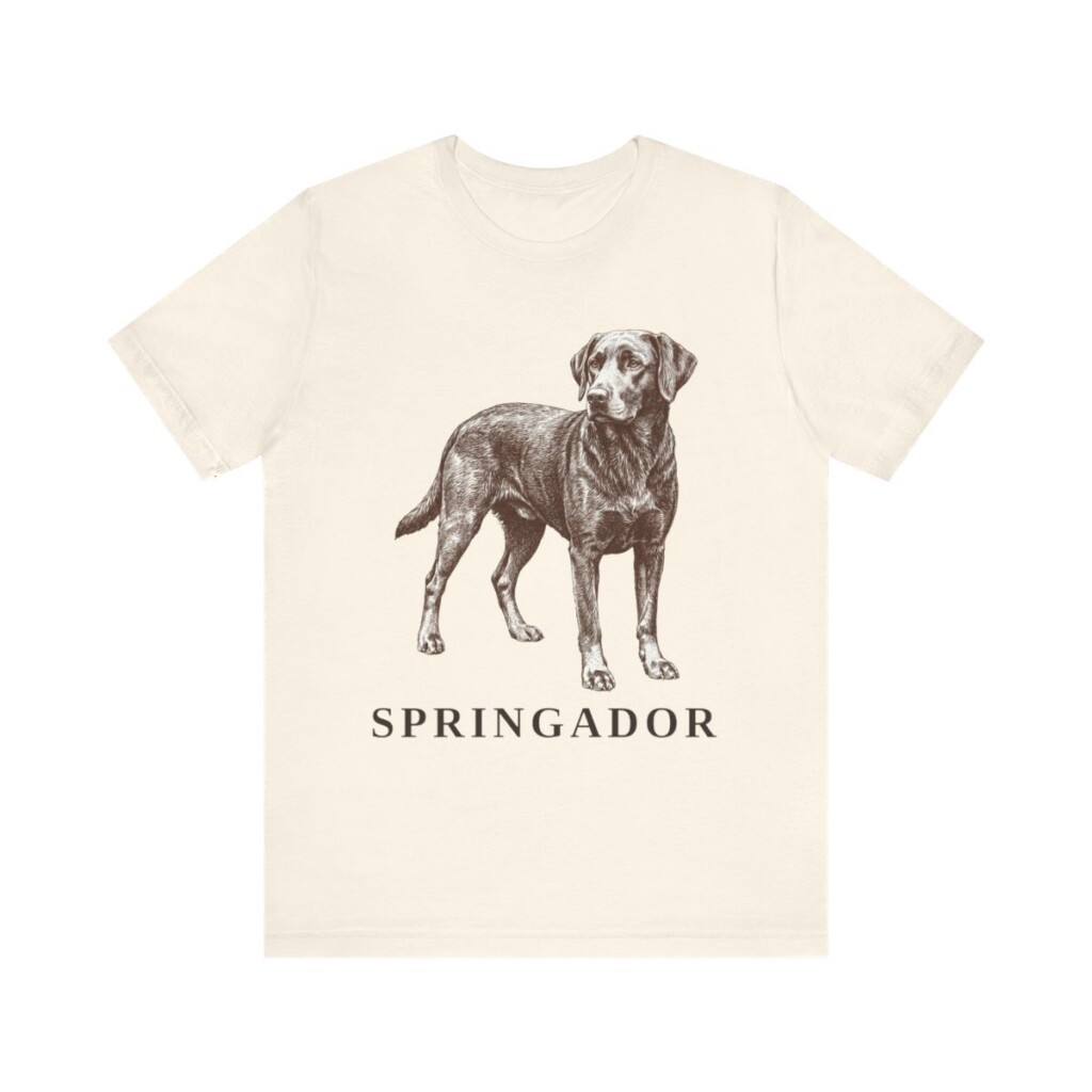 Springador Shirt, Vintage Dog Sketch Tee, Dog Lover Gift