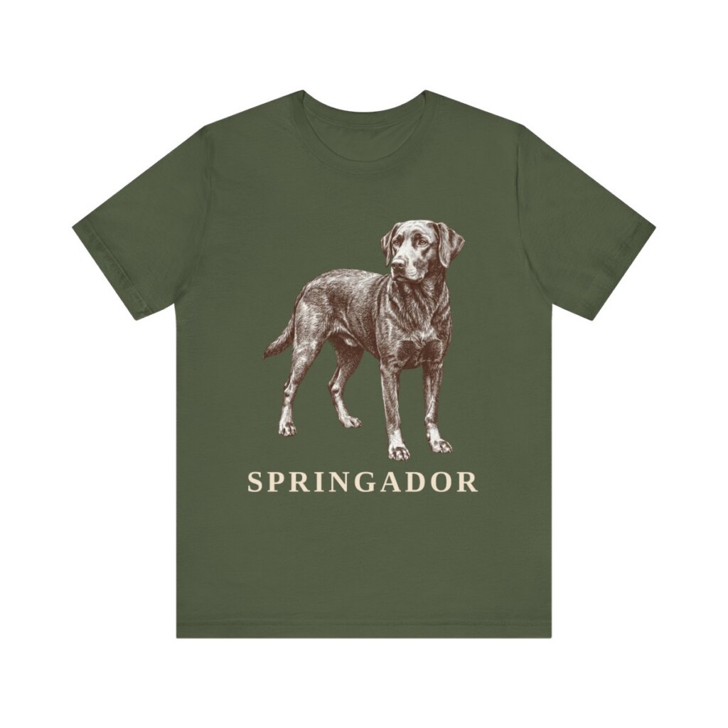 Springador Shirt, Vintage Dog Sketch Tee, Dog Lover Gift