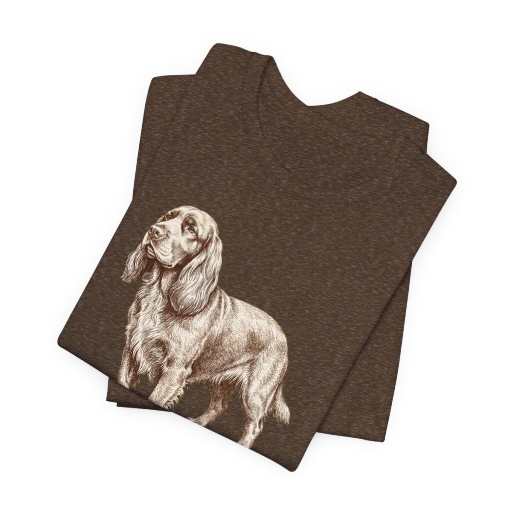 Sussex Spaniel Dad Shirt, Vintage Dog Sketch Tee, Dog Dad Gift