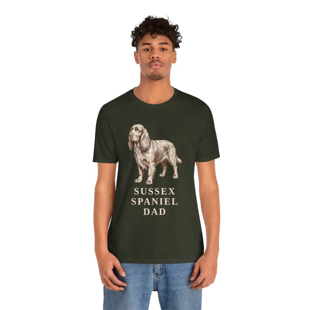 Sussex Spaniel Dad Shirt, Vintage Dog Sketch Tee, Dog Dad Gift