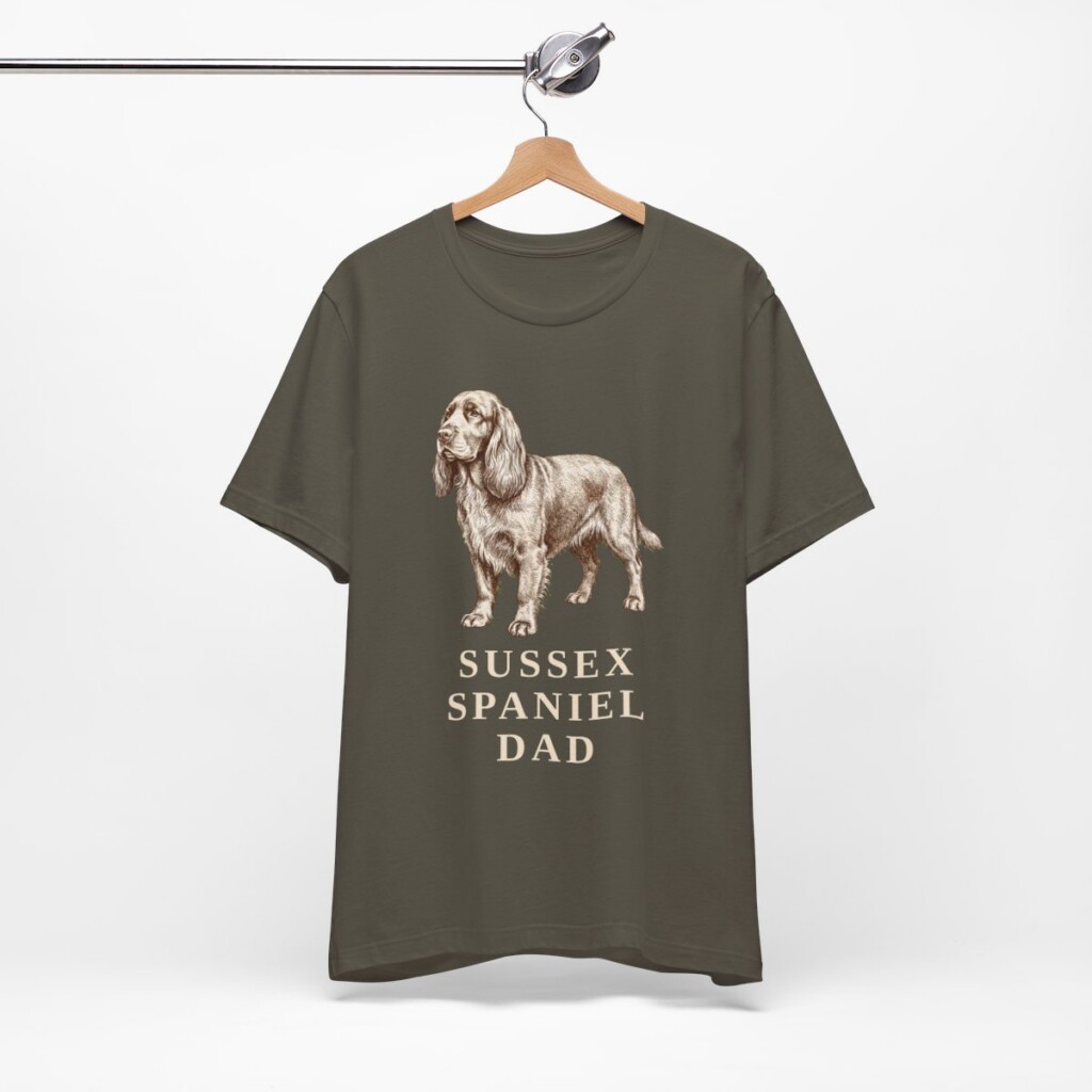 Sussex Spaniel Dad Shirt, Vintage Dog Sketch Tee, Dog Dad Gift