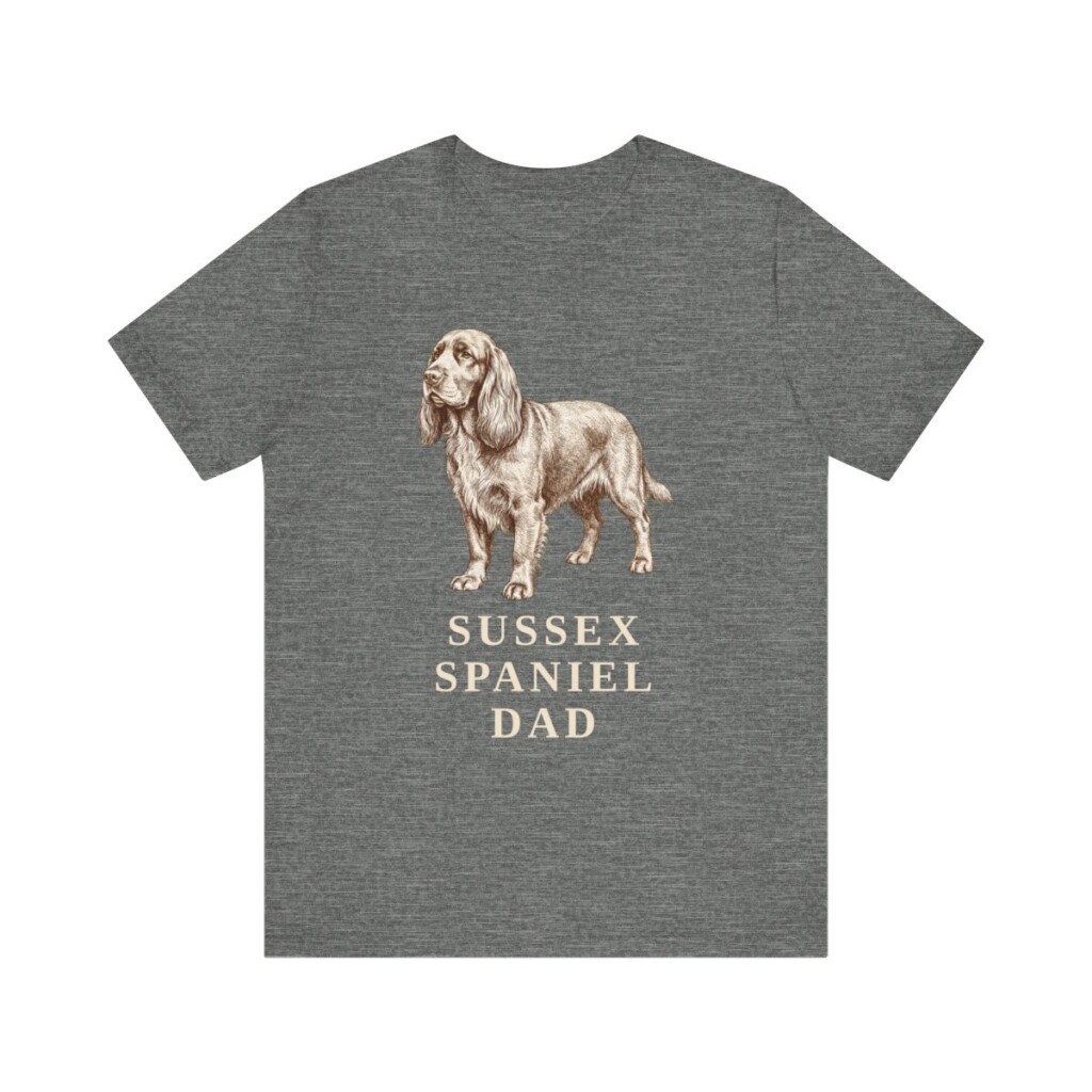 Sussex Spaniel Dad Shirt, Vintage Dog Sketch Tee, Dog Dad Gift
