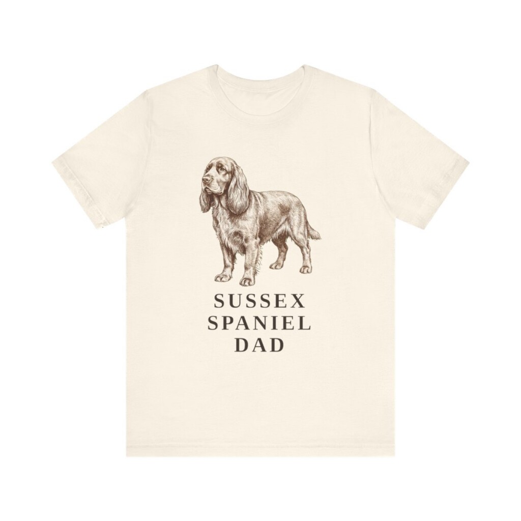 Sussex Spaniel Dad Shirt, Vintage Dog Sketch Tee, Dog Dad Gift
