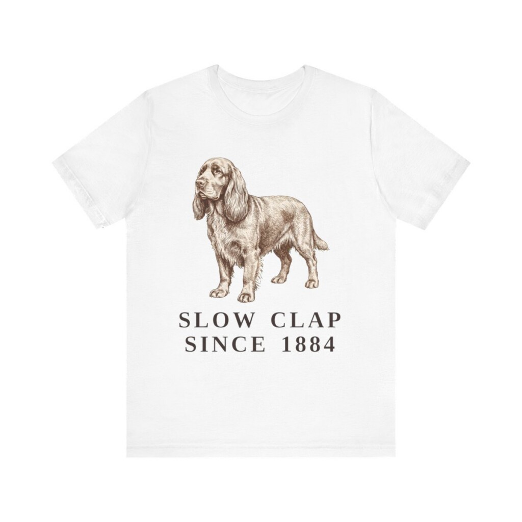 Sussex Spaniel Humor Shirt, Vintage Dog Sketch Tee, Dog Humor Gift
