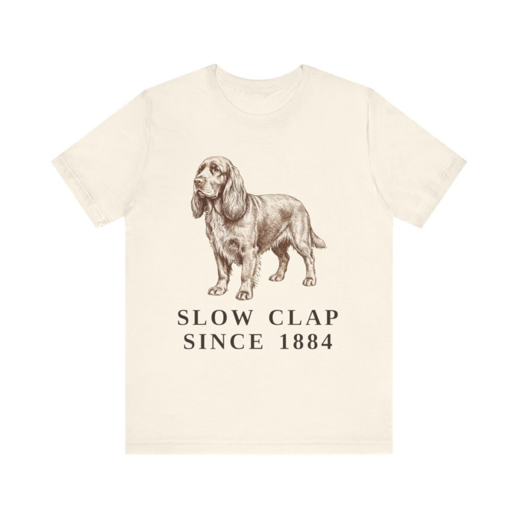 Sussex Spaniel Humor Shirt, Vintage Dog Sketch Tee, Dog Humor Gift