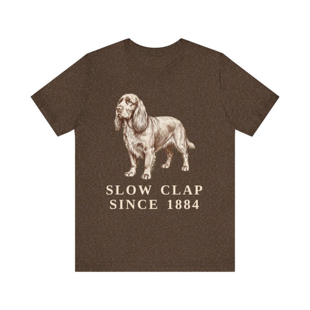 Sussex Spaniel Humor Shirt, Vintage Dog Sketch Tee, Dog Humor Gift