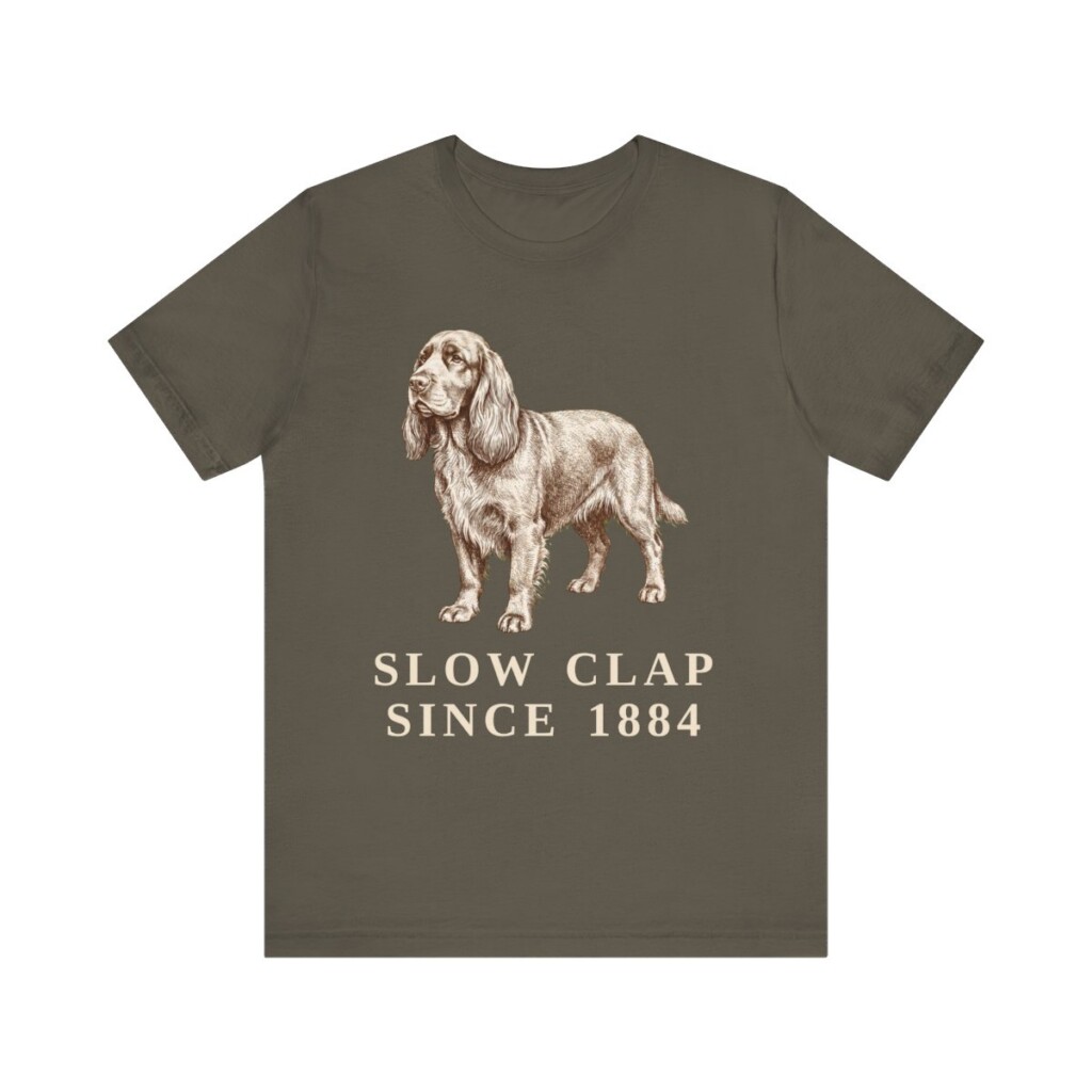 Sussex Spaniel Humor Shirt, Vintage Dog Sketch Tee, Dog Humor Gift