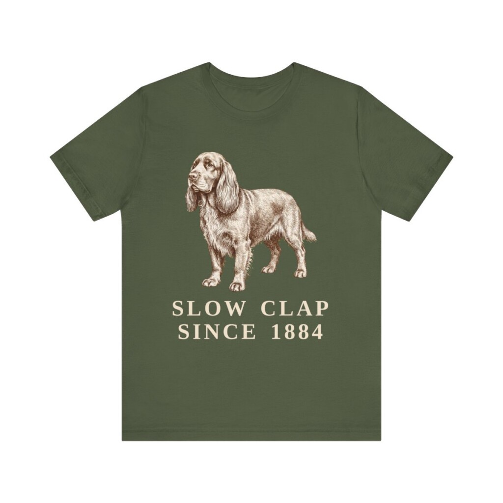 Sussex Spaniel Humor Shirt, Vintage Dog Sketch Tee, Dog Humor Gift