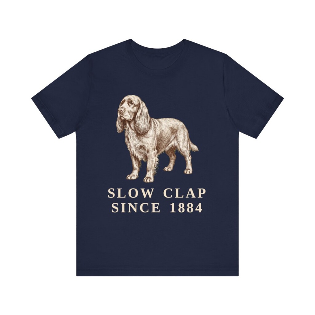 Sussex Spaniel Humor Shirt, Vintage Dog Sketch Tee, Dog Humor Gift