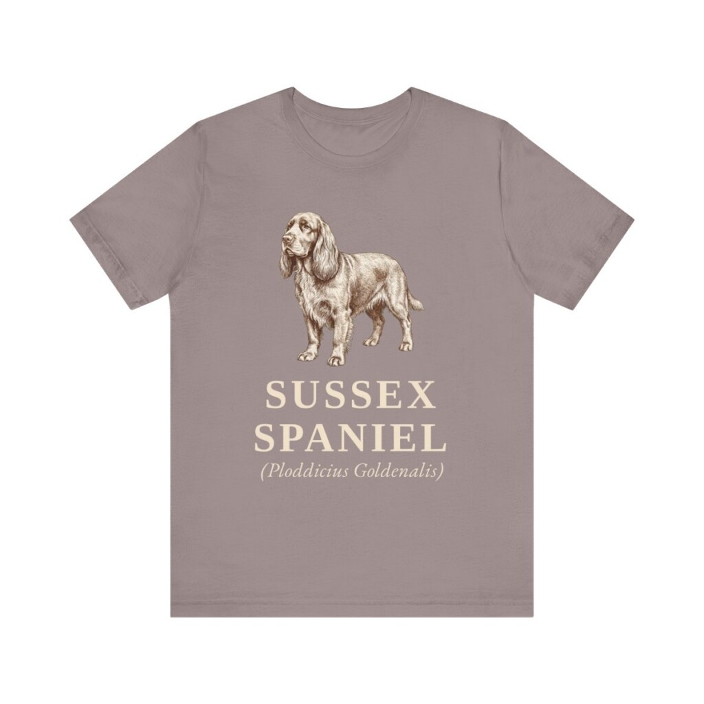 Sussex Spaniel Latin Shirt, Vintage Dog Sketch Tee, Dog Latin Gift