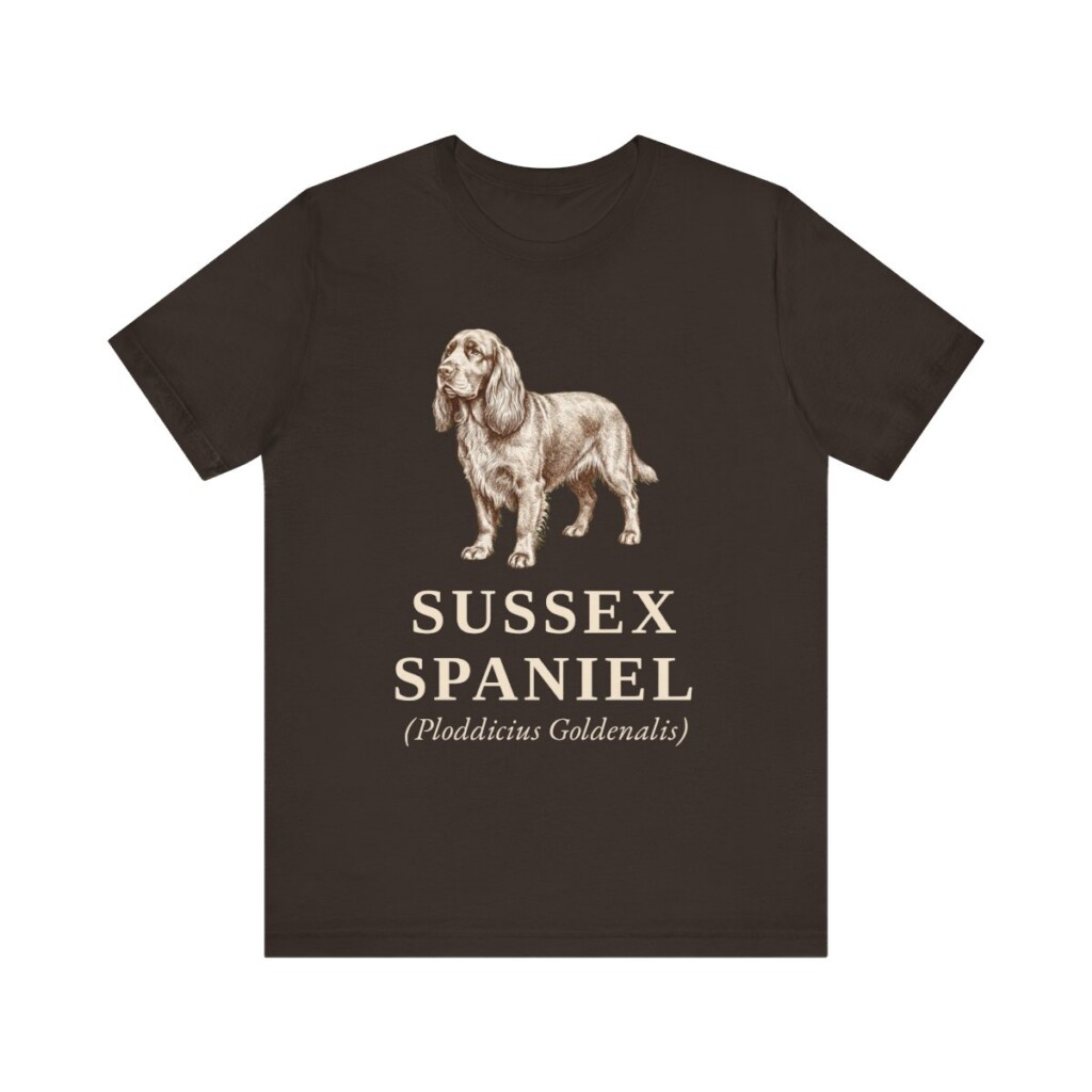 Sussex Spaniel Latin Shirt, Vintage Dog Sketch Tee, Dog Latin Gift