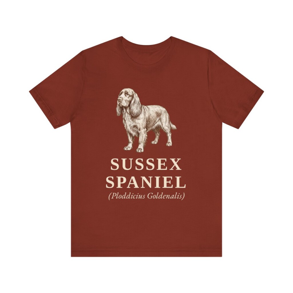 Sussex Spaniel Latin Shirt, Vintage Dog Sketch Tee, Dog Latin Gift