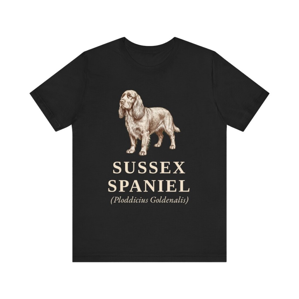 Sussex Spaniel Latin Shirt, Vintage Dog Sketch Tee, Dog Latin Gift