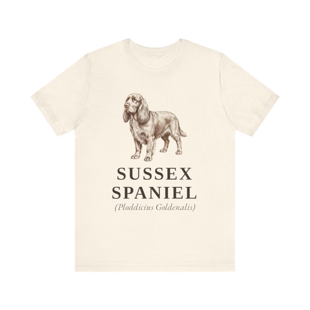 Sussex Spaniel Latin Shirt, Vintage Dog Sketch Tee, Dog Latin Gift