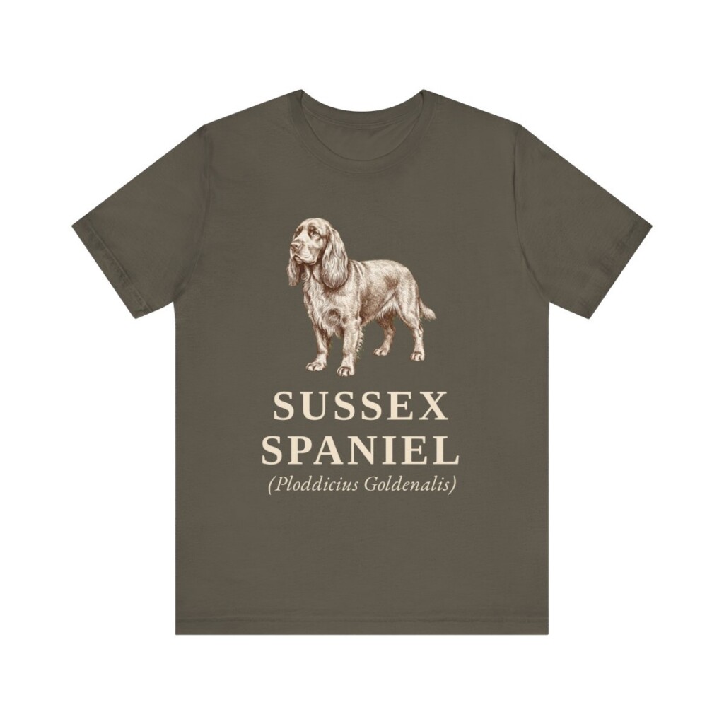Sussex Spaniel Latin Shirt, Vintage Dog Sketch Tee, Dog Latin Gift