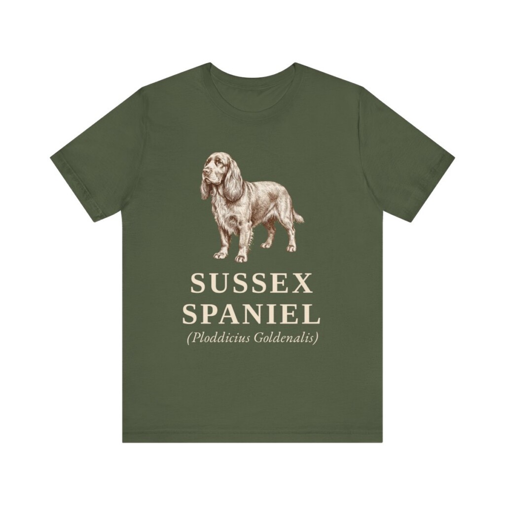Sussex Spaniel Latin Shirt, Vintage Dog Sketch Tee, Dog Latin Gift