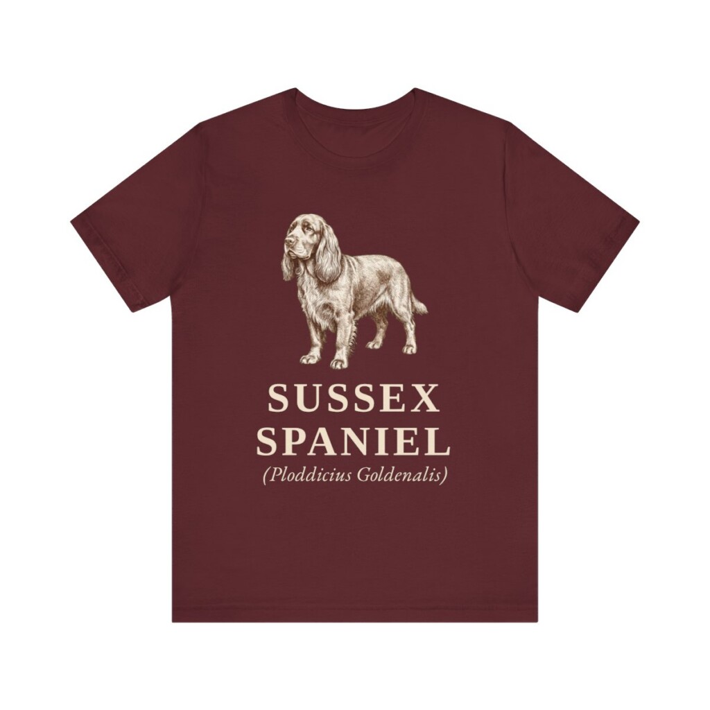 Sussex Spaniel Latin Shirt, Vintage Dog Sketch Tee, Dog Latin Gift