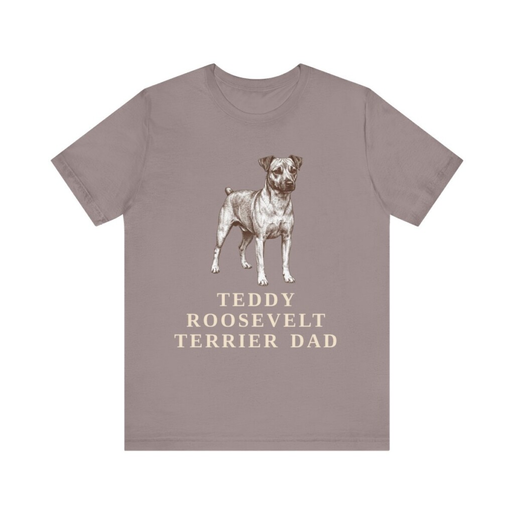 Teddy Roosevelt Terrier Dad Shirt, Vintage Dog Sketch Tee, Dog Dad Gift