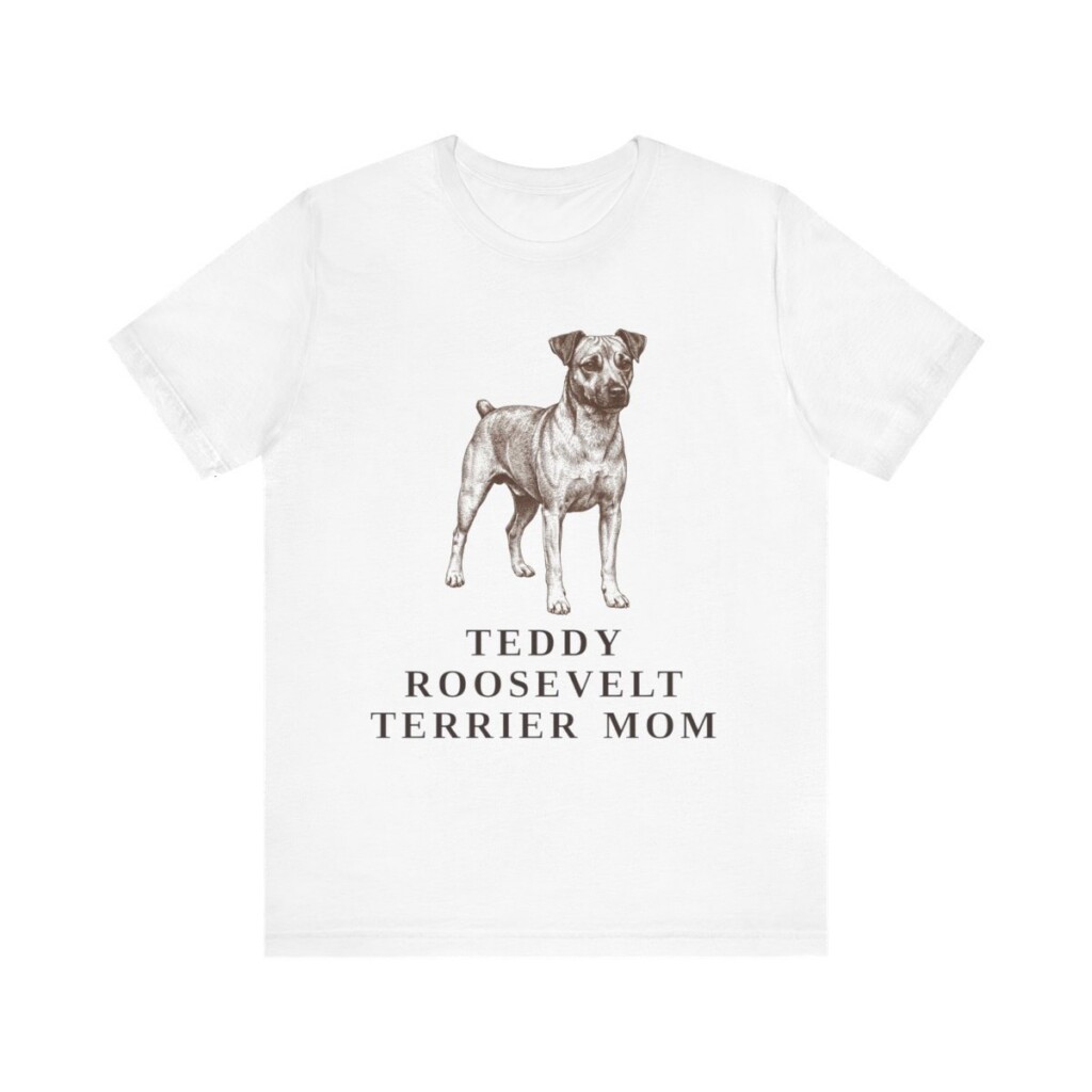Teddy Roosevelt Terrier Mom Shirt, Vintage Dog Sketch Tee, Dog Mom Gift