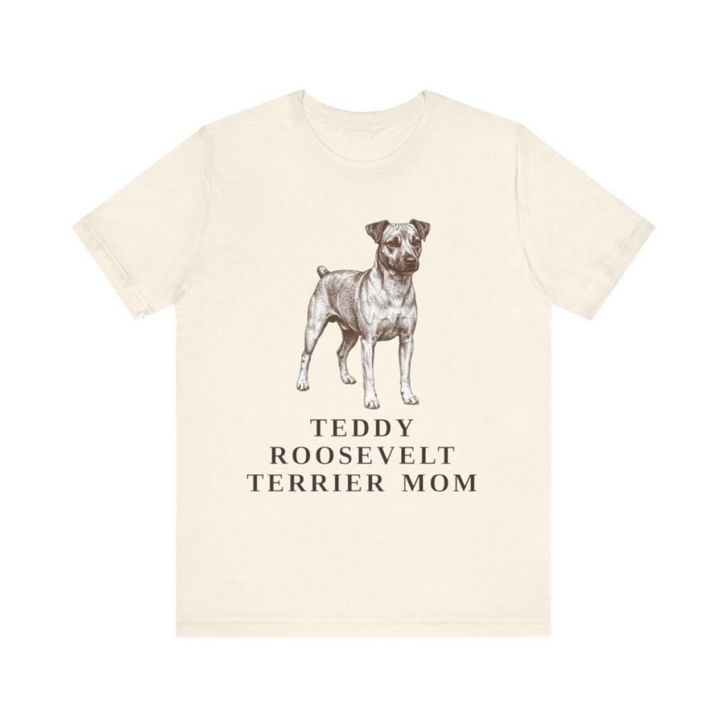 Teddy Roosevelt Terrier Mom Shirt, Vintage Dog Sketch Tee, Dog Mom Gift