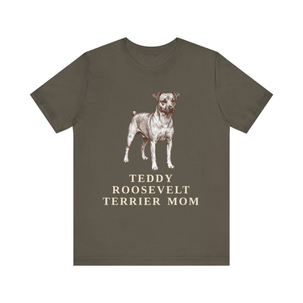 Teddy Roosevelt Terrier Mom Shirt, Vintage Dog Sketch Tee, Dog Mom Gift